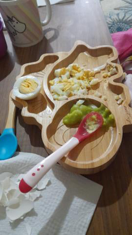 Kit Espinosaurio de bambú con cucharita y tenedor
