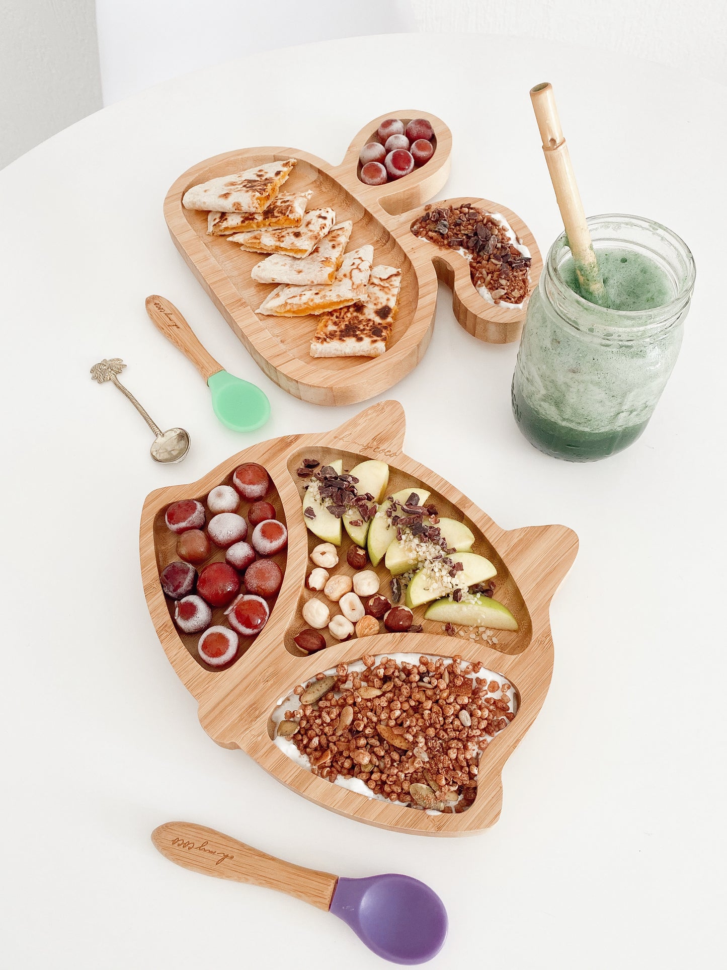Kit Zorro de bambú con cuchara y tenedor