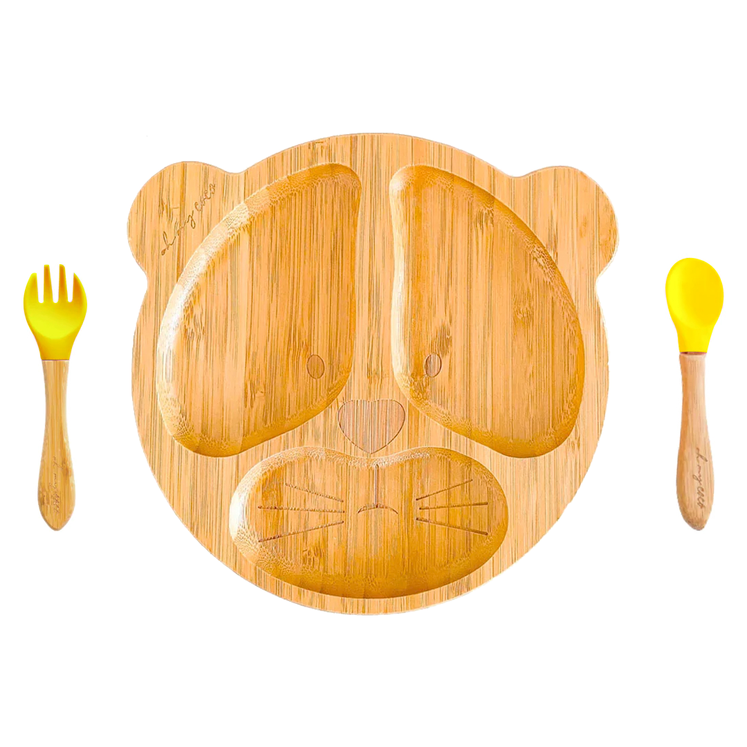 Kit Tigre de bambú con cuchara y tenedor