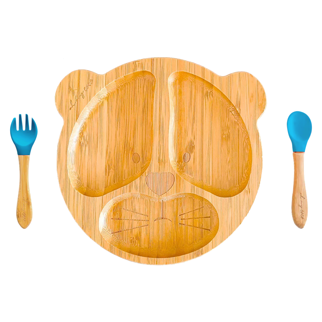 Kit Tigre de bambú con cuchara y tenedor