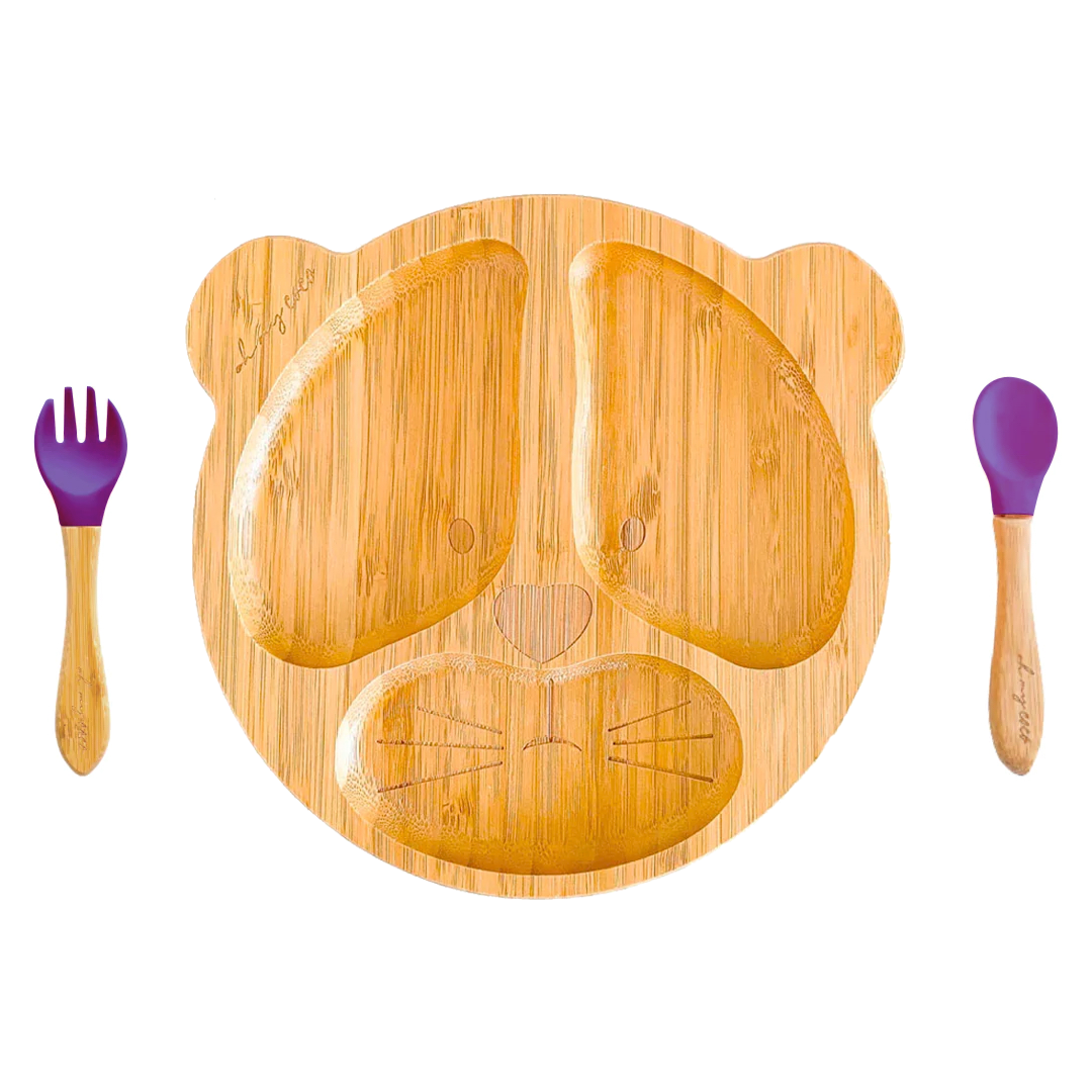 Kit Tigre de bambú con cuchara y tenedor
