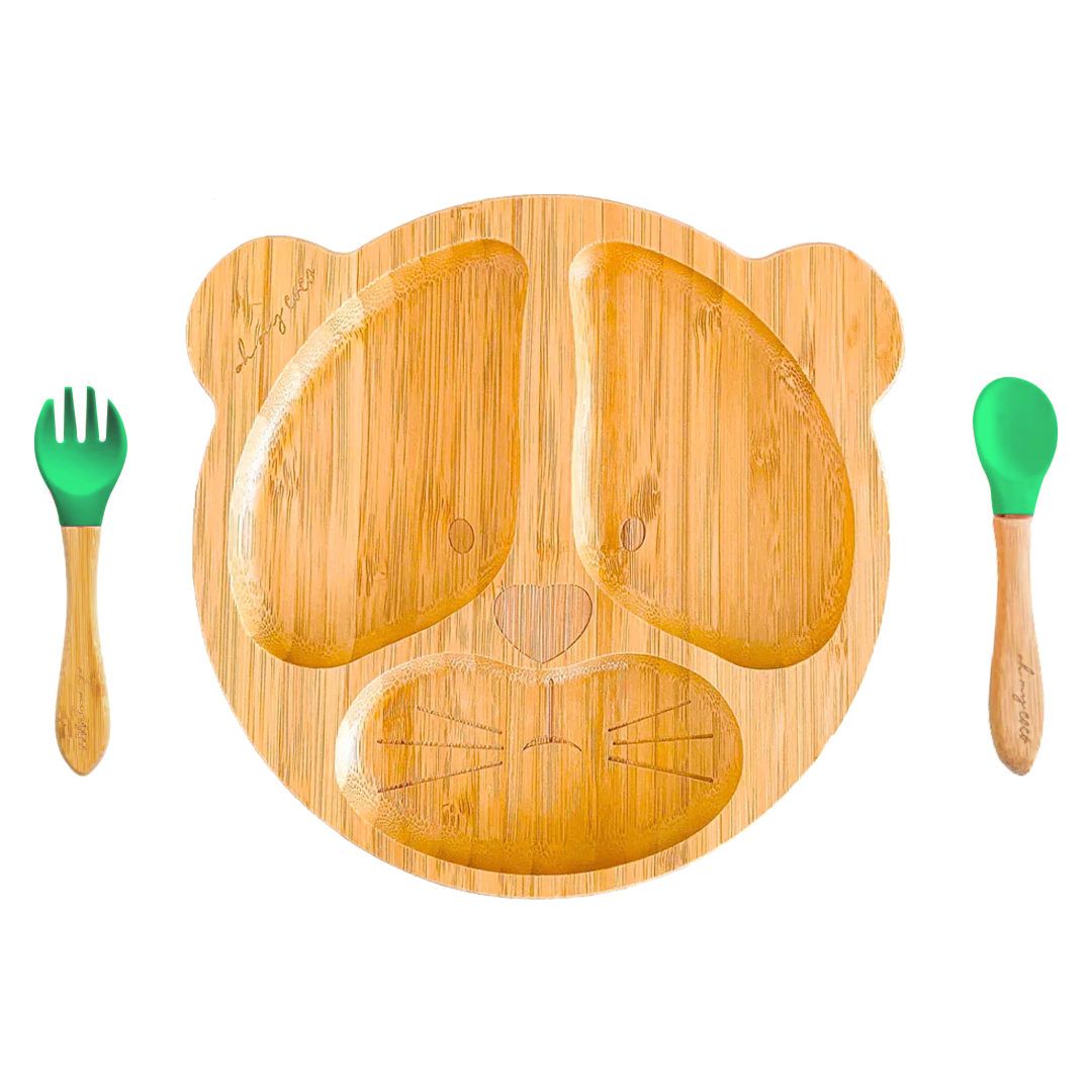 Kit Tigre de bambú con cuchara y tenedor