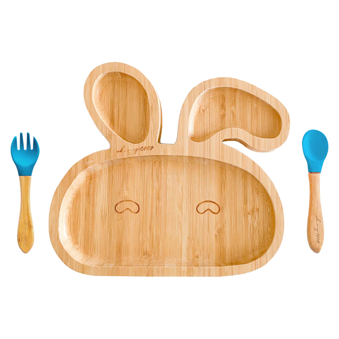 PREVENTA Kit de Cara de Conejo de bambú con cuchara y tenedor